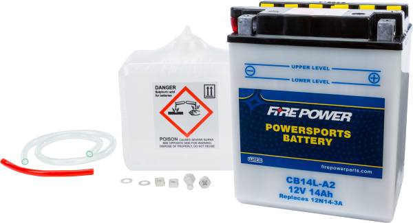 FIRE POWER - BATTERY W/ACID CB14L-A2 12V HEAVY DUTY - Image 1