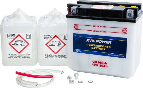 FIRE POWER - BATTERY W/ACID CB16B-A 12V HEAVY DUTY - Image 1