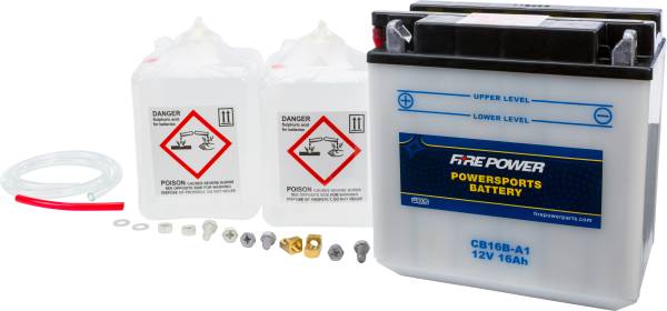 FIRE POWER - BATTERY W/ACID CB16B-A1 12V HEAVY DUTY - Image 1