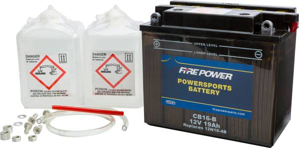 FIRE POWER - BATTERY W/ACID CB16-B 12V HEAVY DUTY - Image 1