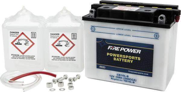 FIRE POWER - BATTERY W/ACID CB16L-B 12V HEAVY DUTY - Image 1