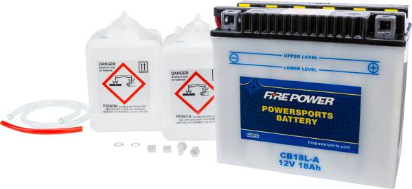 FIRE POWER - BATTERY W/ACID CB18L-A 12V HEAVY DUTY - Image 1