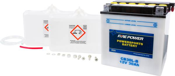 FIRE POWER - BATTERY W/ACID CB30L-B 12V HEAVY DUTY - Image 1