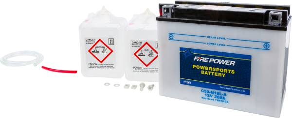 FIRE POWER - BATTERY W/ACID C50-N18L-A 12V HEAVY DUTY - Image 1