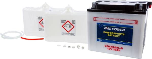 FIRE POWER - BATTERY W/ACID C60-N24AL-B 12V HEAVY DUTY - Image 1