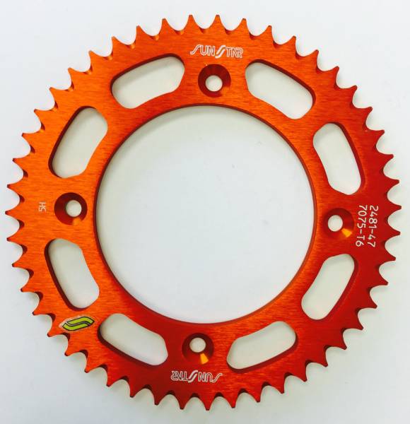 SUNSTAR - REAR SPROCKET ALUMINUM 47T-428 ORG HUSQ/KTM - Image 1