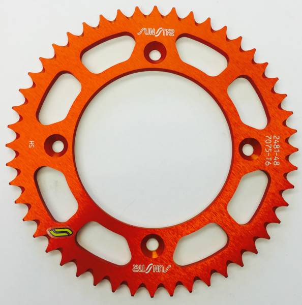 SUNSTAR - REAR SPROCKET ALUMINUM 48T-428 ORG HUSQ/KTM - Image 1