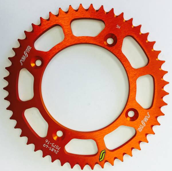 SUNSTAR - REAR SPROCKET ALUMINUM 49T-428 ORG HUSQ/KTM - Image 1