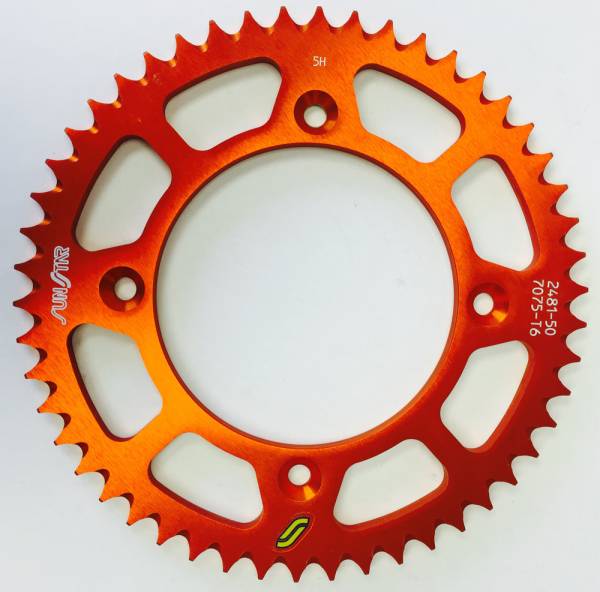 SUNSTAR - REAR SPROCKET ALUMINUM 50T-428 ORG HUSQ/KTM - Image 1