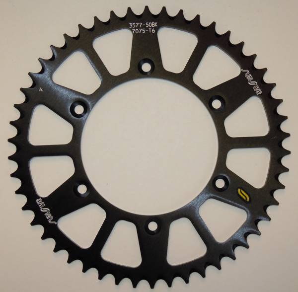 SUNSTAR - REAR SPROCKET ALUMINUM 52T-520 BLK SUZ - Image 1