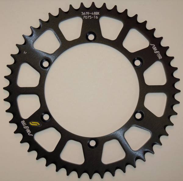 SUNSTAR - REAR SPROCKET ALUMINUM 52T-520 BLK KAW/SUZ - Image 1