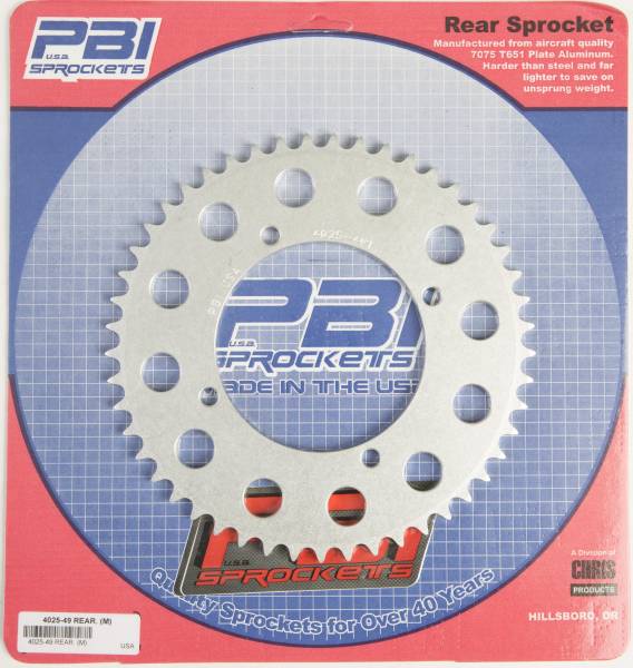 PBI - REAR SPROCKET ALUMINUM 49T-420 KAW/SUZ - Image 1