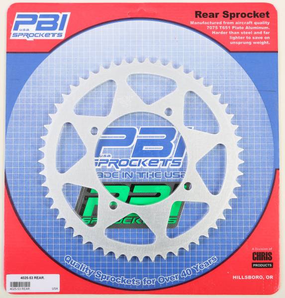 PBI - REAR SPROCKET ALUMINUM 53T-420 KAW/SUZ - Image 1