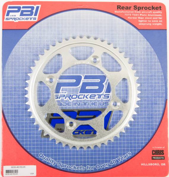 PBI - REAR SPROCKET ALUMINUM 49T-428 SUZ/YAM - Image 1