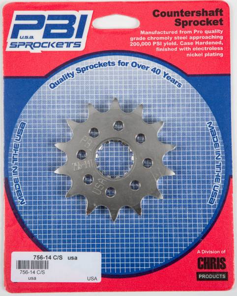 PBI - FRONT CS SPROCKET STEEL 14T-520 KAW/SUZ/YAM - Image 1