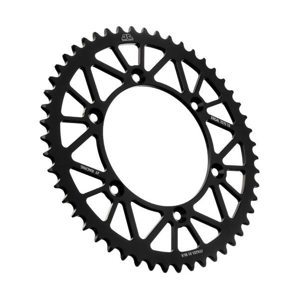 JT - REAR RACELITE SPROCKET ALUM 51T-520 BLK HON/YAM - Image 1