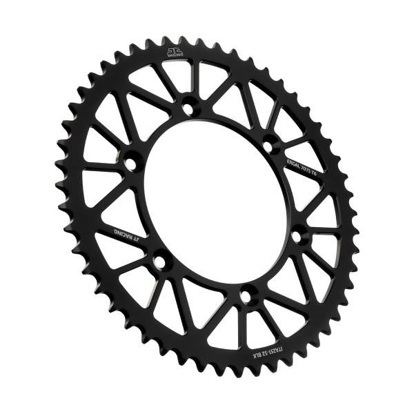 JT - REAR RACELITE SPROCKET ALUM 52T-520 BLK HON/YAM - Image 1