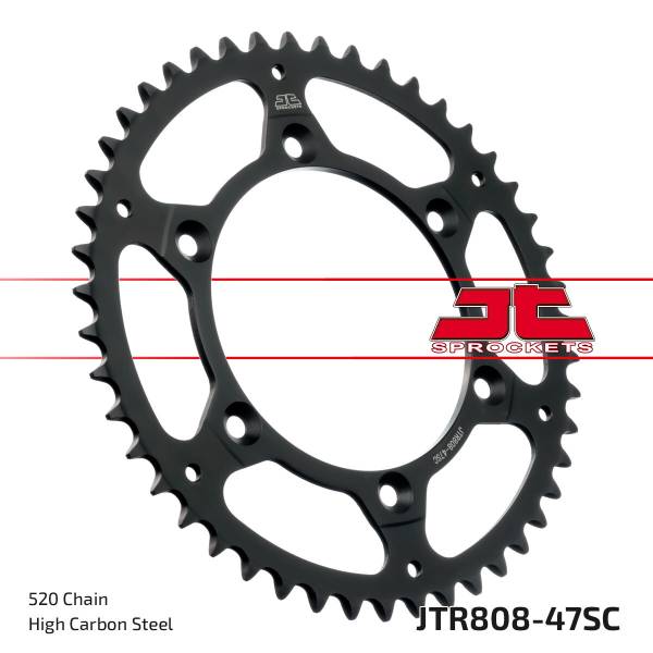 JT - REAR SPROCKET STEEL 47T-520 KAW/SUZ - Image 1