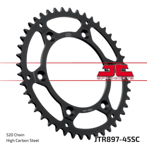 JT - REAR SPROCKET STEEL 45T-520 HUS/HUSQ/KTM - Image 1