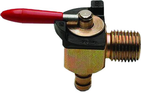 MOTION PRO - FUEL VALVE 90 DEGREE 1/4" NPT X 1/4" BARB VITTON SEAL - Image 1