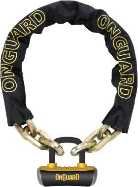 ONGUARD - BEAST 8016L CHAIN WITH U-LOCK BLACK/YELLOW 6 FT - Image 1