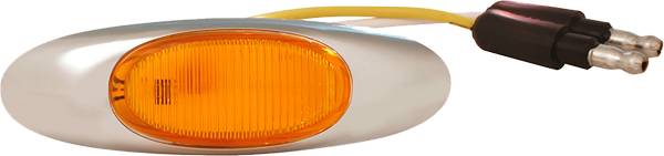 GROTE - MICRONOVA OVAL LED AMBER W/CHROME BEZEL - Image 1