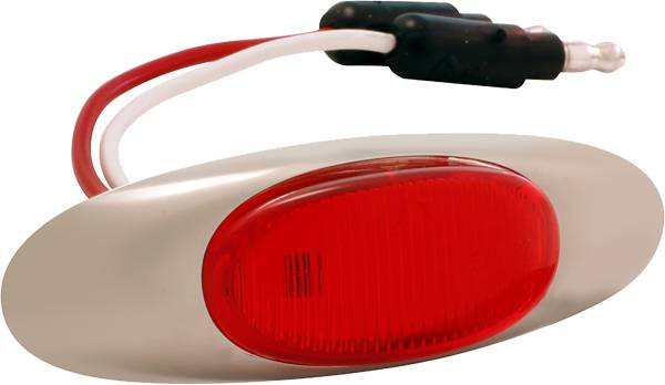 GROTE - MICRONOVA OVAL LED RED W/CHROME BEZEL - Image 1