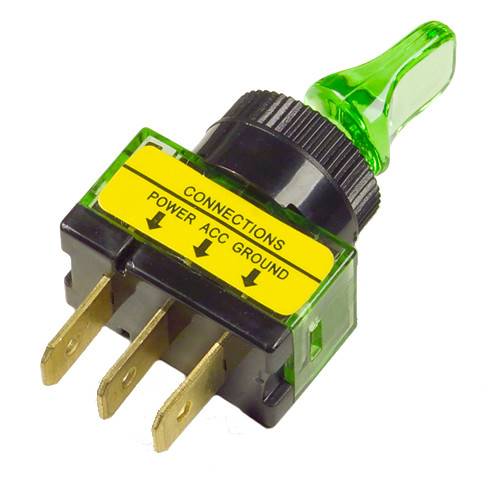 GROTE - TOGGLE SWITCH GREEN 20 AMP - Image 1