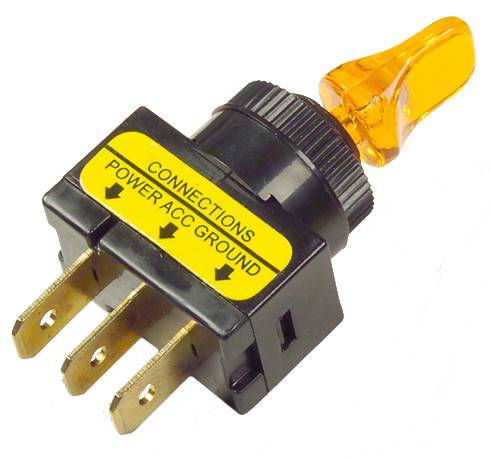 GROTE - TOGGLE SWITCH YELLOW 20 AMP - Image 1