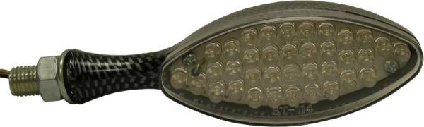 DMP - LARGE OVAL 18 LED MARKER LIGHTS BLACK W/AMBER LENS - Image 1