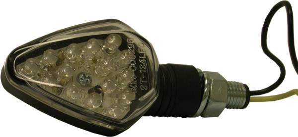 DMP - BLUNT ARROW 8 LED MARKER LIGHTS BLACK W/CLEAR LENS - Image 1