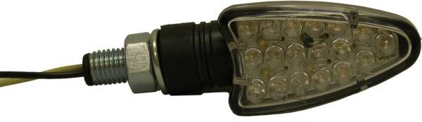 DMP - LONG ARROW 8 LED MARKER LIGHTS BLACK W/CLEAR LENS - Image 1