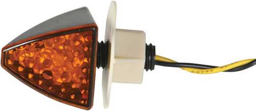 DMP - LED MARKER LIGHT FUSES FLUSH/ PANEL MOUNT BLACK W/AMBER LENS - Image 1