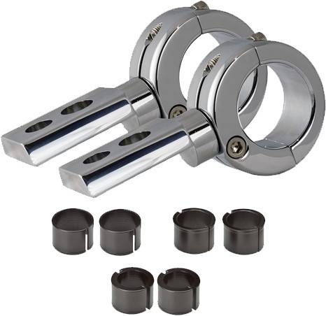 PIAA - BILLET MOUNTING BRACKETS CHROME 7/8" - 1-1/4" - Image 1