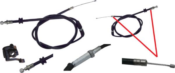 MOGO PARTS - THROTTLE CABLE T3 31" - Image 1