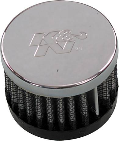 K&N - CRANKCASE VENT AIR FILTER DIRECT MOUNT CHROME TOP - Image 1