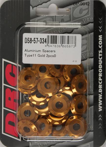 DRC - ALUMINUM SPACERS TYPE 11 GOLD M6X12MM 20/PK - Image 1