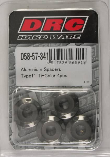 DRC - ALUMINUM SPACERS TYPE 11 TITANIUM M6X12MM 4/PK - Image 1