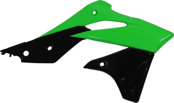 POLISPORT - RADIATOR SHROUD GREEN/BLACK - Image 1