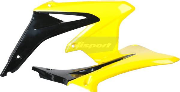 POLISPORT - RADIATOR SHROUD BLACK/YELLOW - Image 1