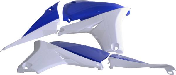 POLISPORT - RADIATOR SHROUD BLUE/WHITE - Image 1