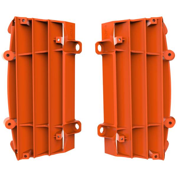 POLISPORT - RADIATOR LOUVERS KTM ORANGE - Image 1