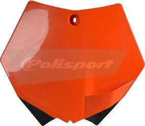 POLISPORT - FRONT NUMBER PLATE ORANGE - Image 1