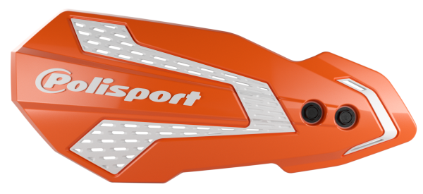 POLISPORT - MX FLOW HANDGUARDS ORANGE/WHITE - Image 1