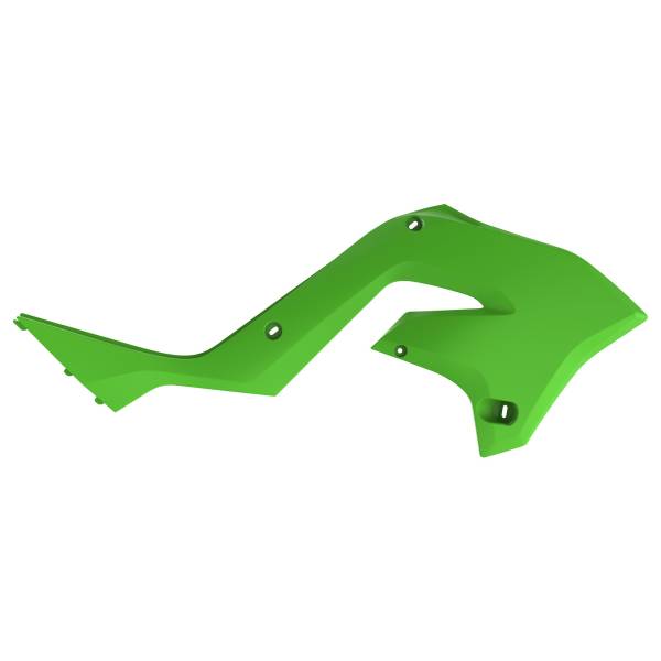 POLISPORT - RADIATOR SCOOPS RESTYLING GREEN KAW - Image 1