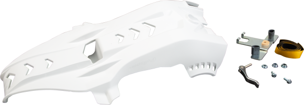 POLISPORT - FORTRESS SKID PLATE WITH LINK PROTECTOR WHITE - Image 1