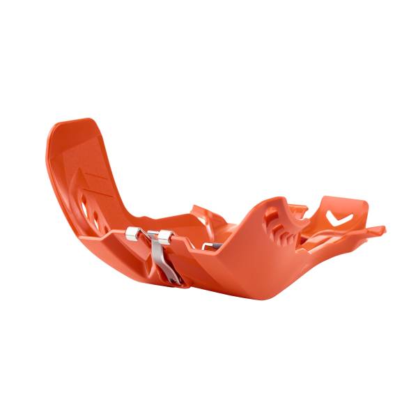 POLISPORT - FORTRESS SKID PLATE WITH LINK PROTECTOR ORANGE KTM - Image 1