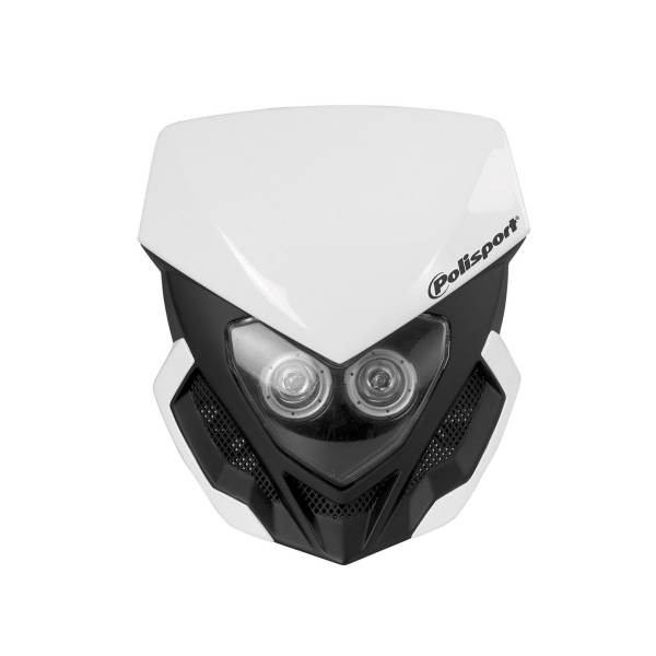 POLISPORT - LOOKOS HEADLIGHT WHITE/BLACK - Image 1