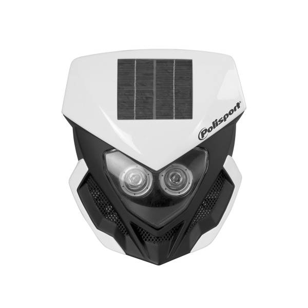 POLISPORT - LOOKOS SOLAR HEADLIGHT WHITE/BLACK - Image 1