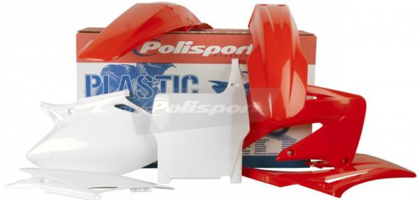 POLISPORT - PLASTIC BODY KIT RED/WHITE - Image 1